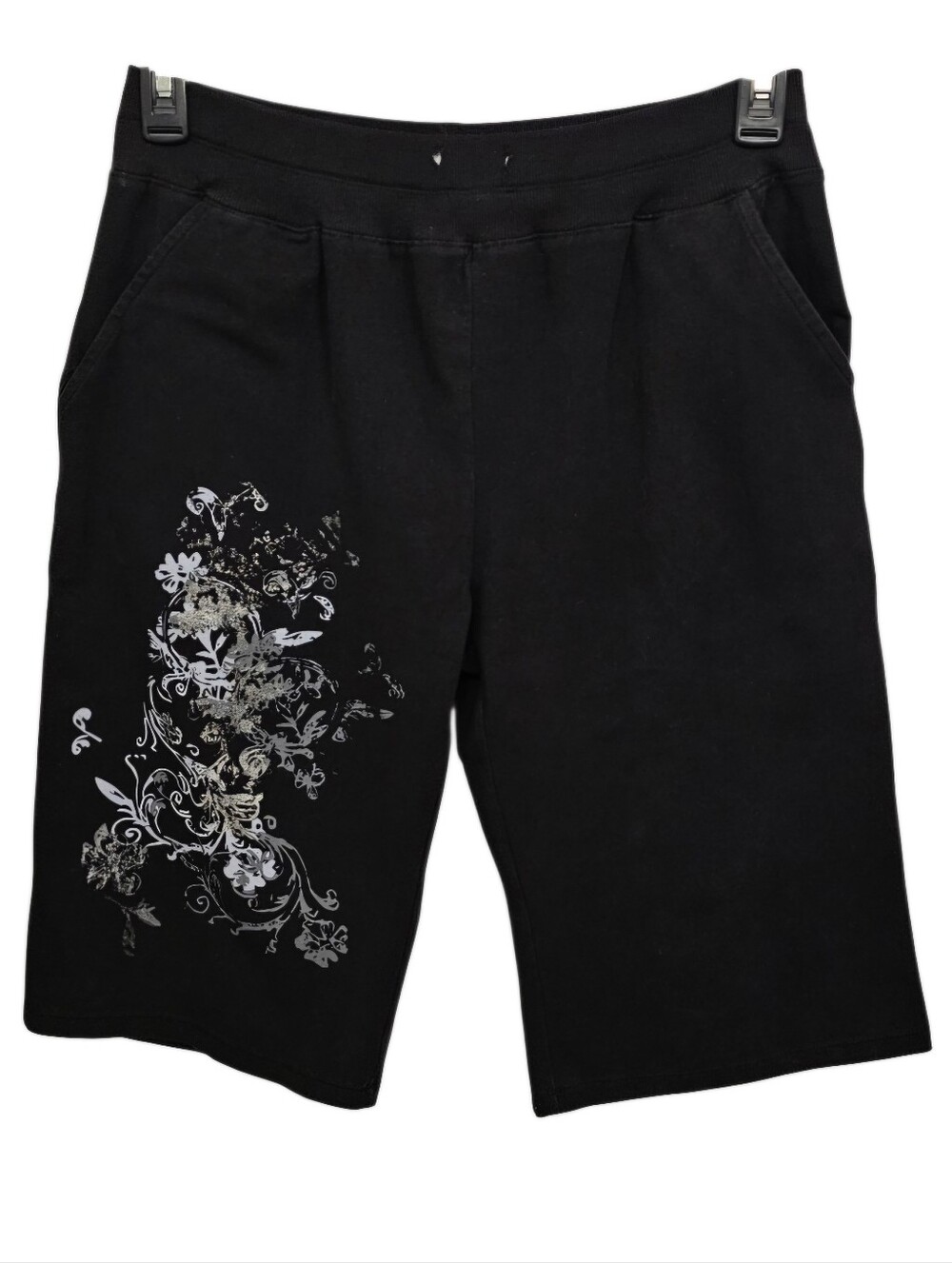 bill blass Black Women's Floral Graphic Shorts